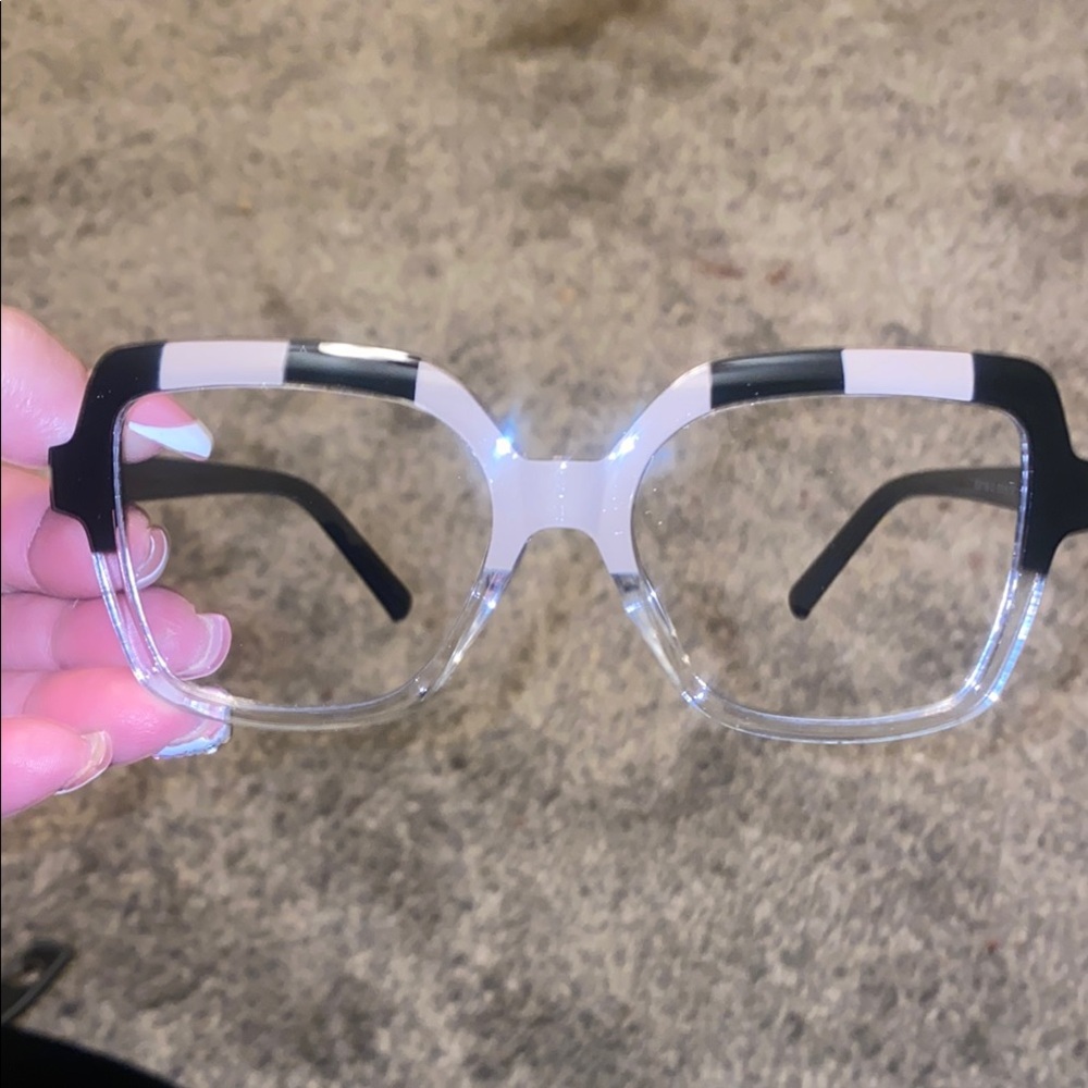 Stylish Black and brown Square Glasses